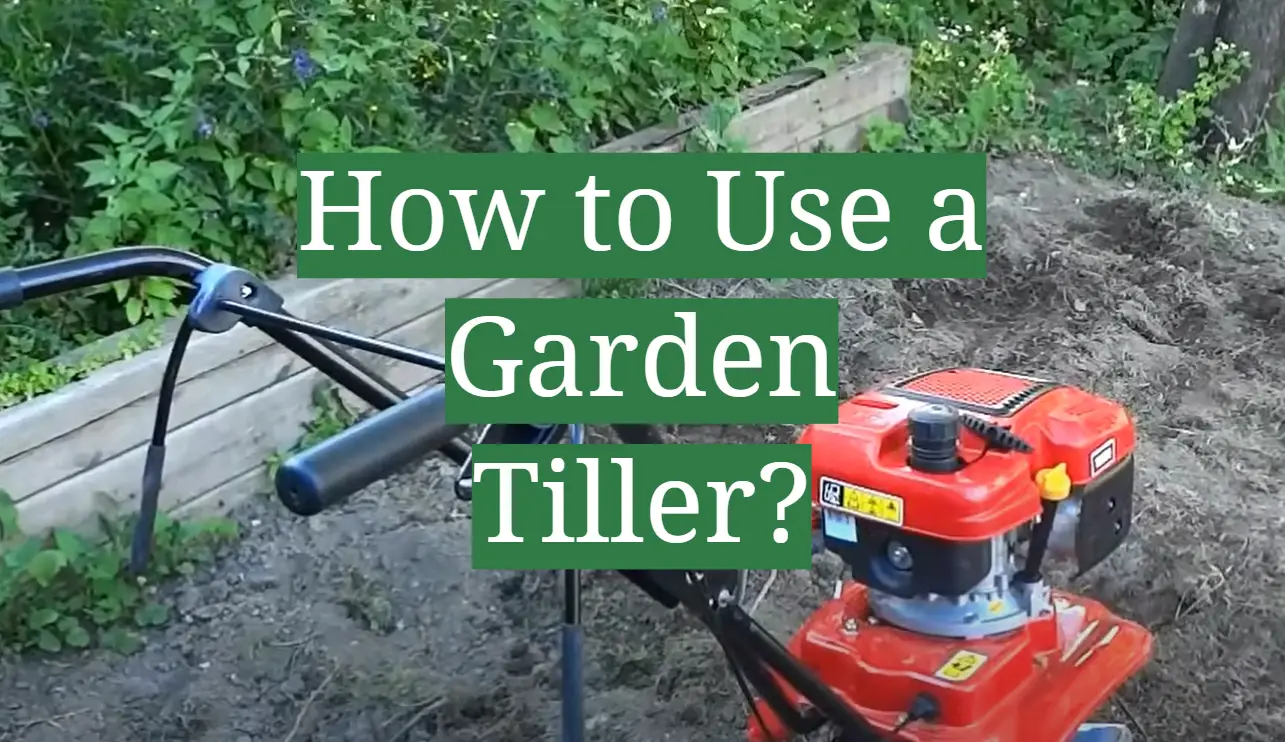 Image of Roto tiller being used to prepare garden bed