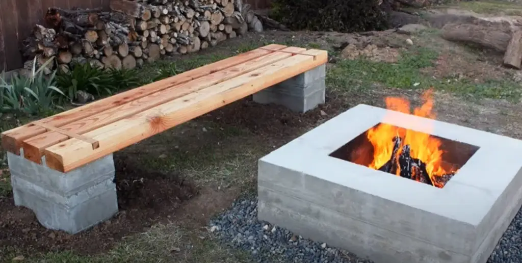 How can you make a DIY bench into a feature in your yard?