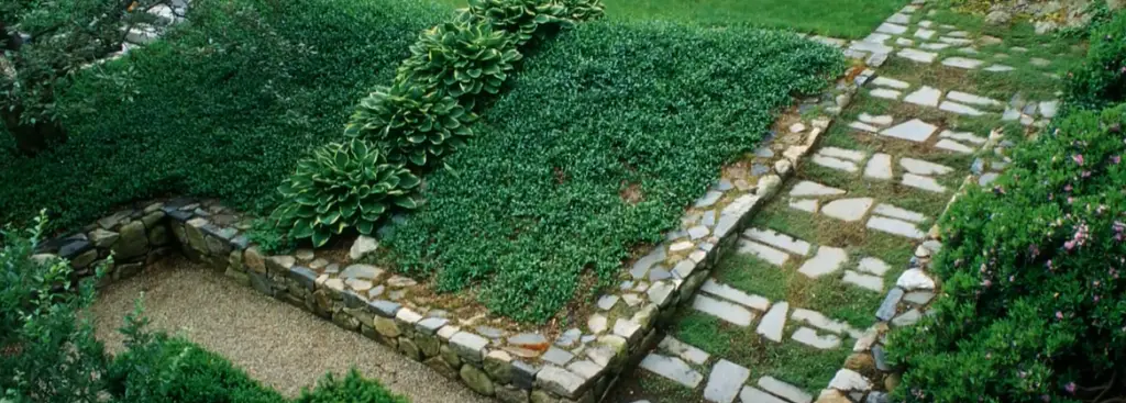 What do you need for creating a sloping garden?