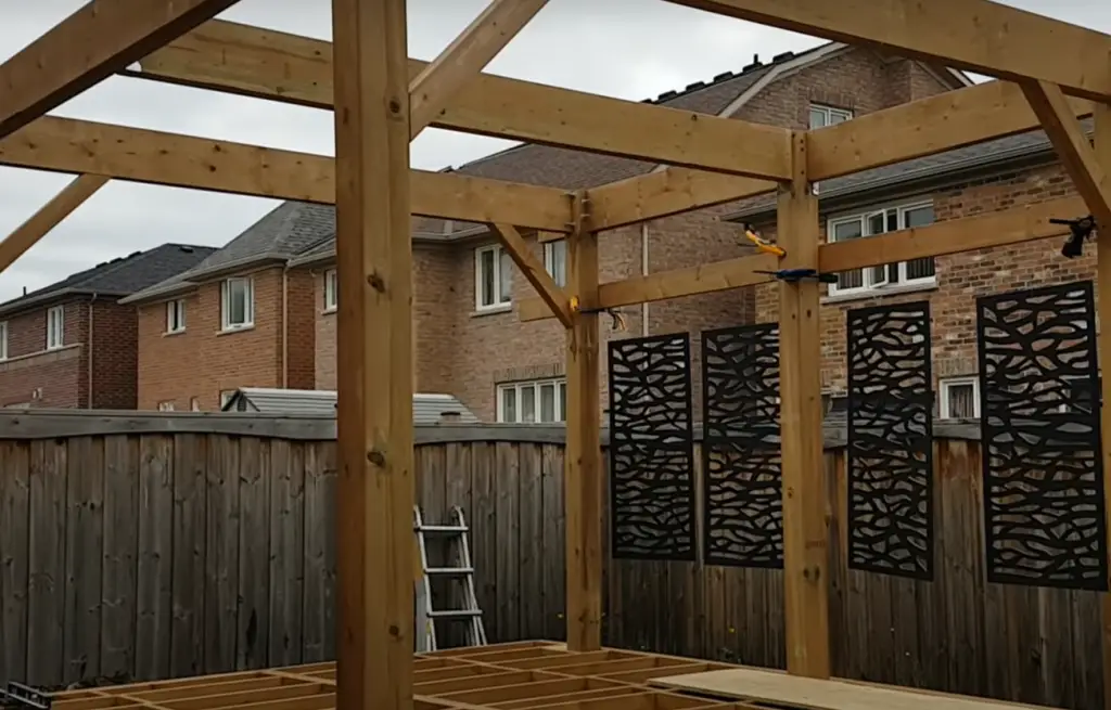 Can you build a pergola over an easement