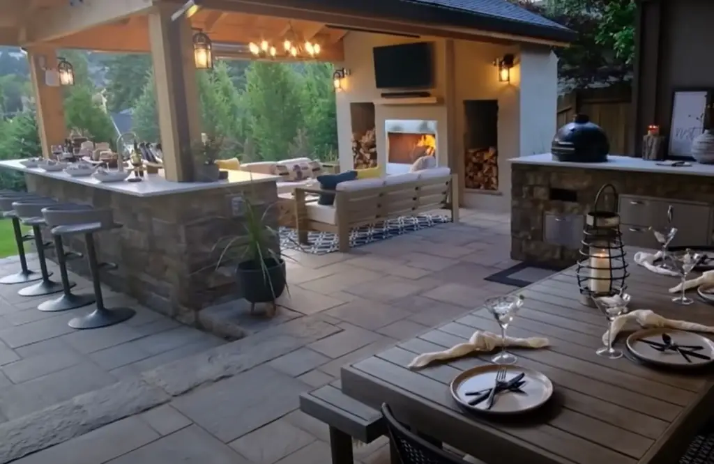 Glass Covered Gazebo Over Hot Tub