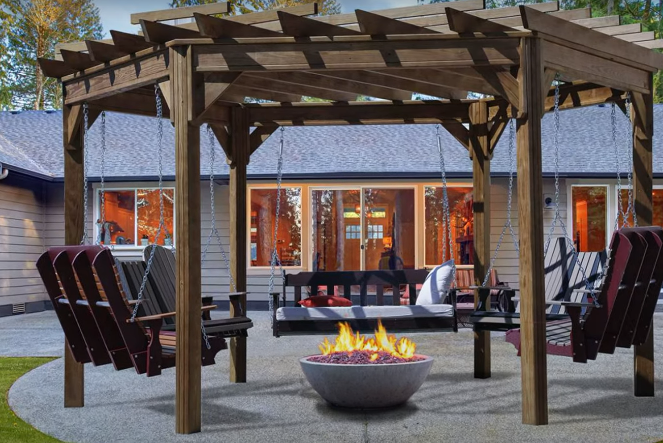Can You Put a Fire Pit Under a Pergola? GardenProfy