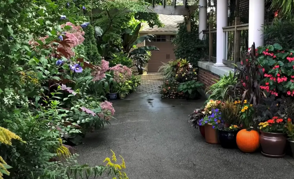 Can I use containers in my sidewalk garden?